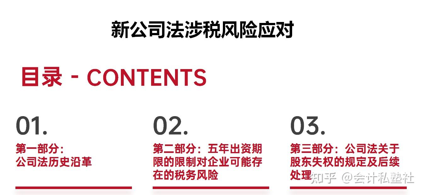 天哪!第一次见有人把新公司法涉税风险及应对措施讲的如此详细! - 知乎