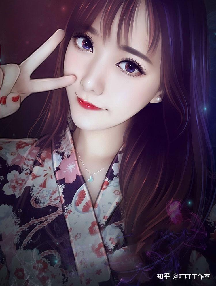 真人照片转手绘头像绘画人物设计定制作