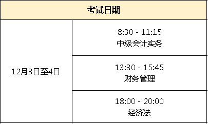 中級會計師考試時間表2021_年會計中級考試時間_中級會計師202年考試時間