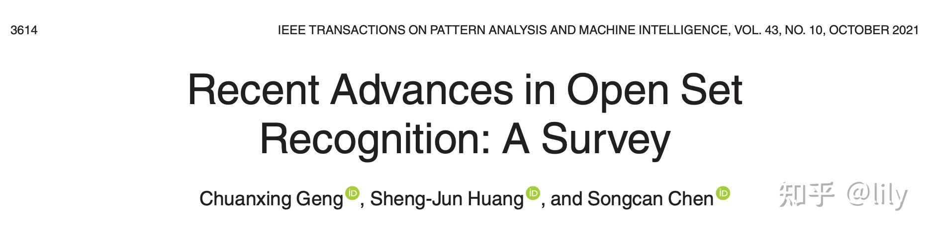 综述阅读笔记--Recent Advances in Open Set Recognition: A Survey - 知乎