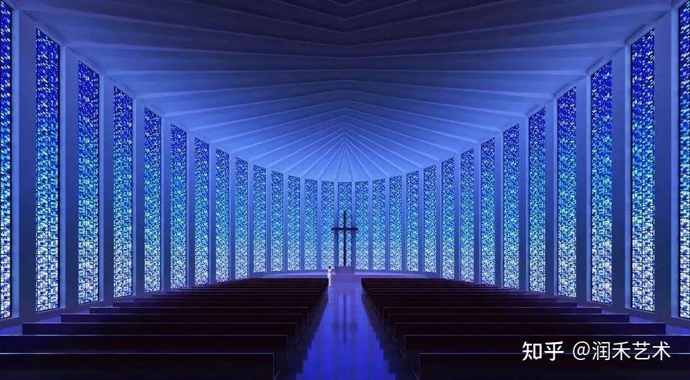 步入深蓝海底国内最美的蓝色教堂玻璃