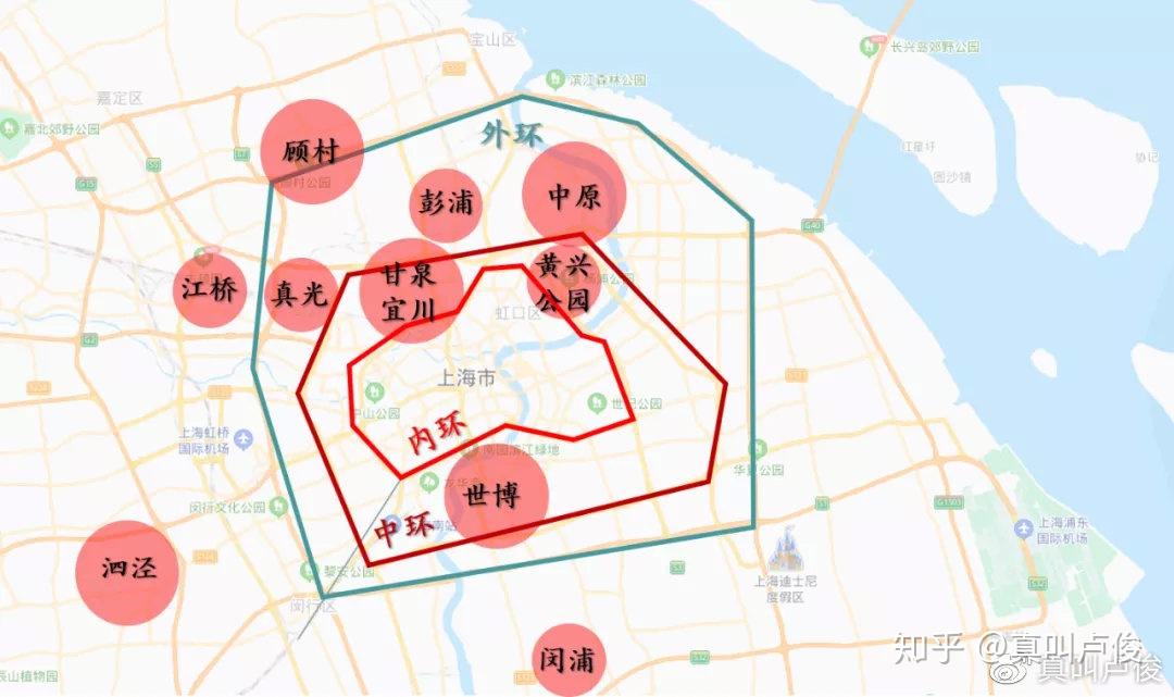 上海内环划分图图片