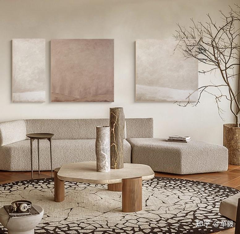 色抽象几何线条侘寂风玄关装饰画入户酒淘宝-jellypaint原创《褶》