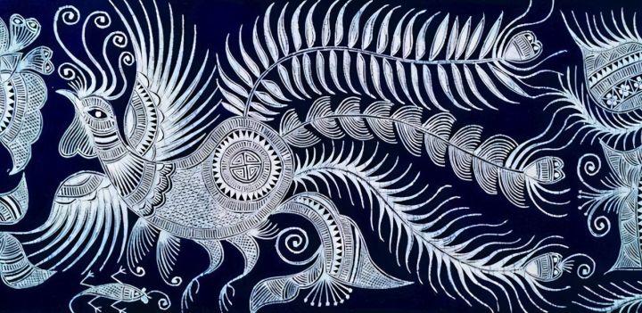 的苗家本地人他们身着自家蜡染的衣服上面有精致的图案你可以在这里和