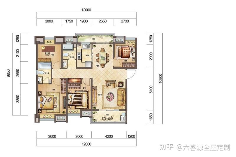 中式四居室128㎡优雅大气堪称典范 - 知乎