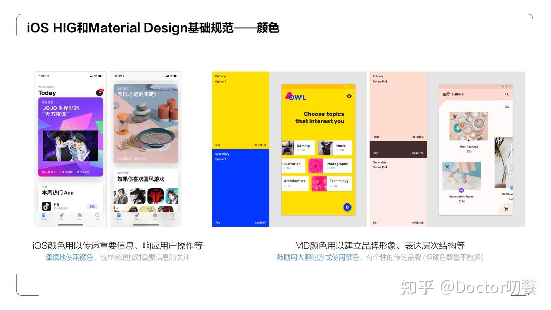 iOS HIG Material Design iOS HIG Material Design