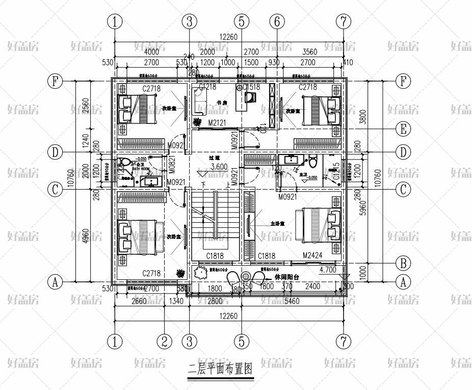 长12米宽10米农村自建房设计图