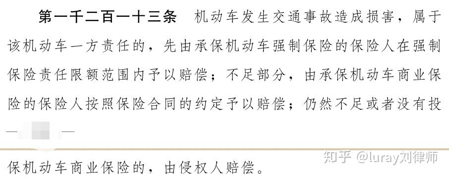 对新民法典中的有关机动车交通事故责任划分与保险赔偿顺序做了详述