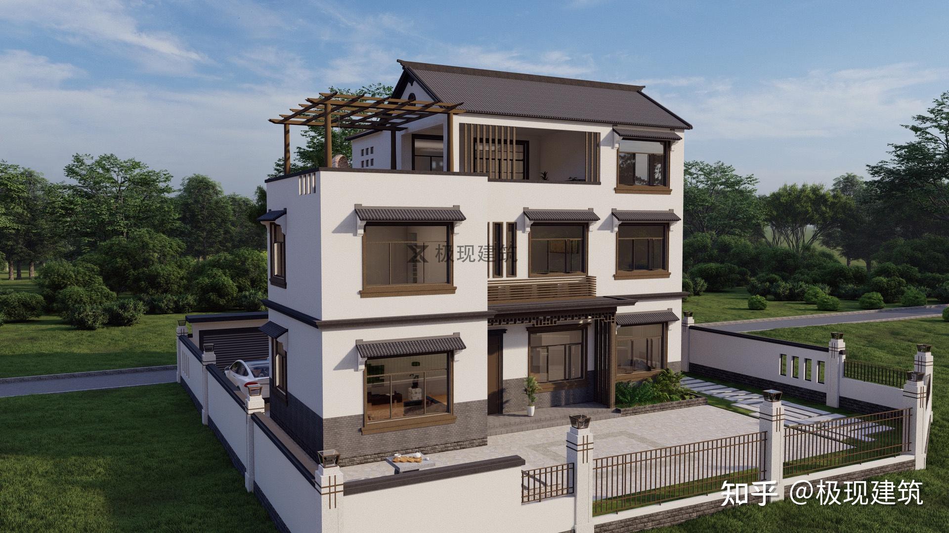 广东汕头丨三层新中式风格自建别墅 - 知乎