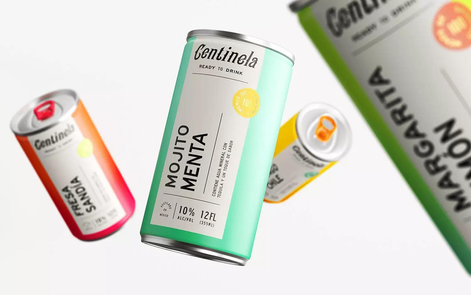 鲜艳的渐变色!centinela鸡尾酒包装设计 - 知乎