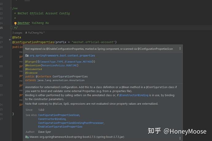SpringBoot 使用 @ConfigurationProperties 异常 Not registered via ...