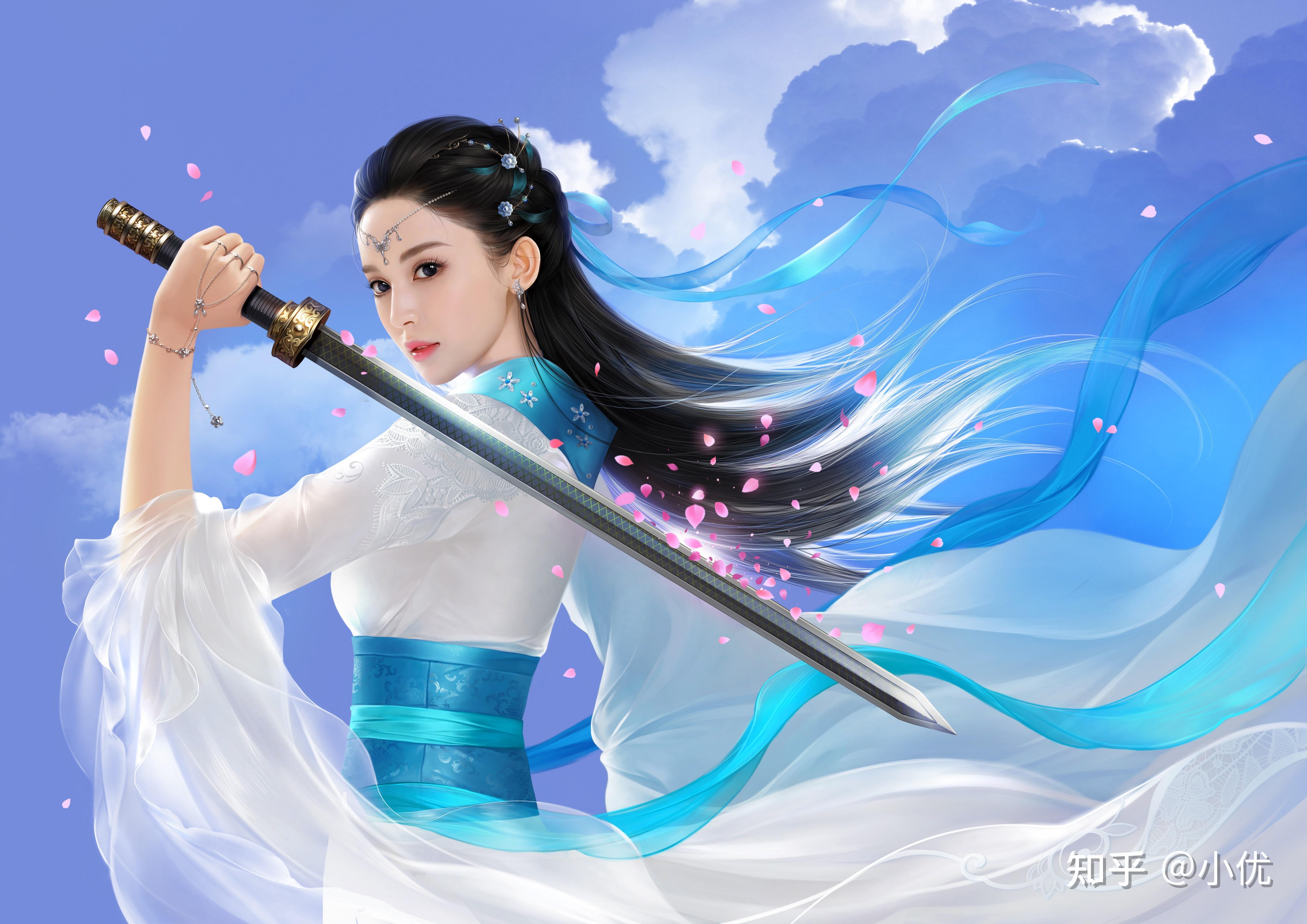 3D古风中国风仙侠美女游戏插画立绘CG设计参考美术图片素材 - 知乎