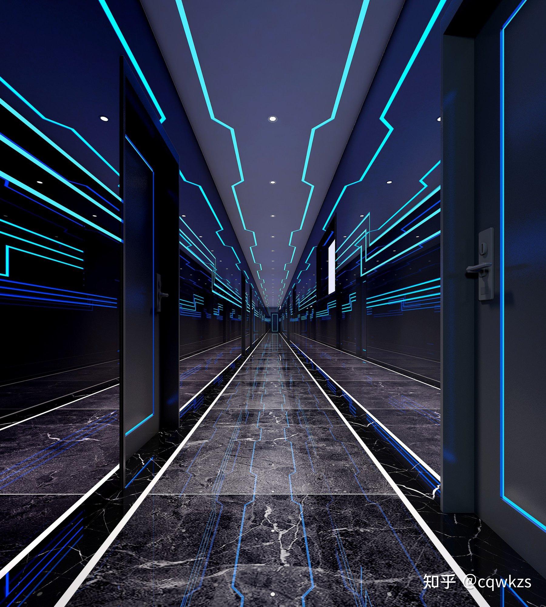 现代轻奢风电竞酒店设计装修案例分享重庆电竞酒店设计唯楷装饰