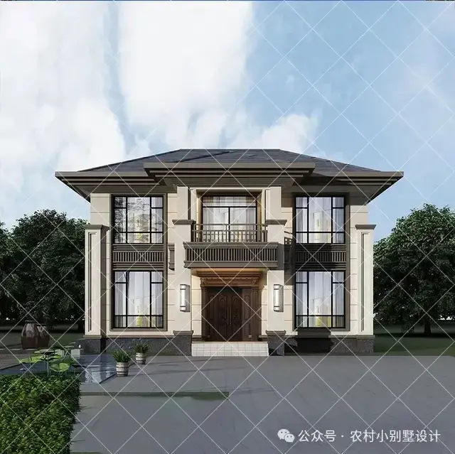 设计师私藏!40款二层新中式农村自建房别墅,新中式别墅才是王道 - 知乎