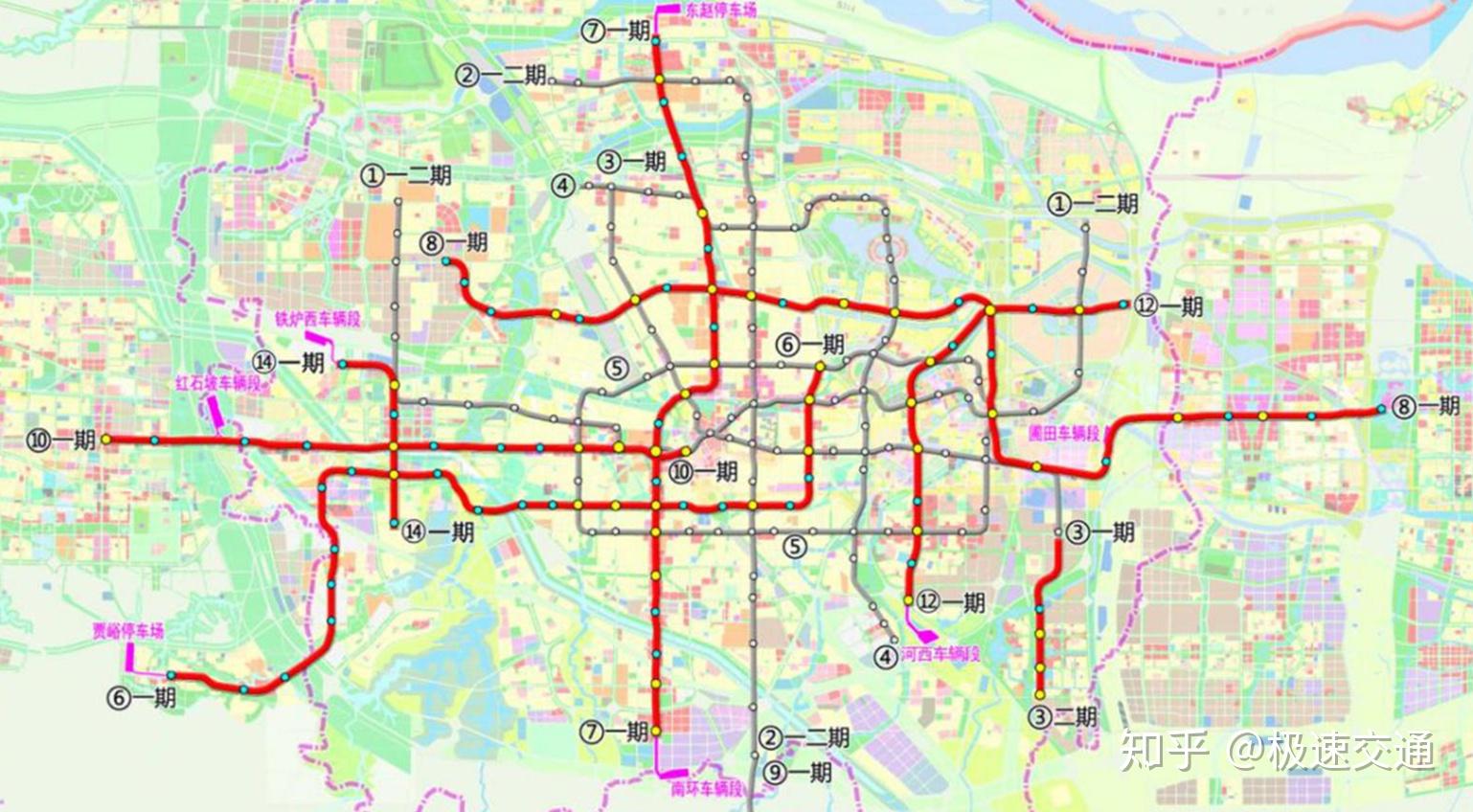 郑州最新获批的7条地铁线路站点图工期全曝光