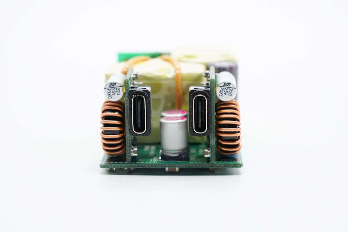 拆解报告:白牌60w双usb-c口快充充电器upd065a-01pa