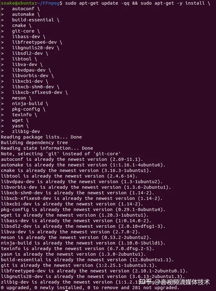 FFmpeg Ubuntu 20.04 编译 知乎
