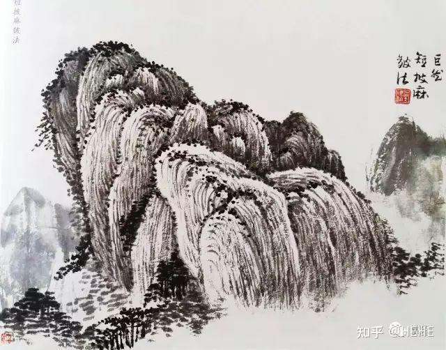 书画 | 历代名家经典画石皴法的运用图解,太全太详细了! - 知乎