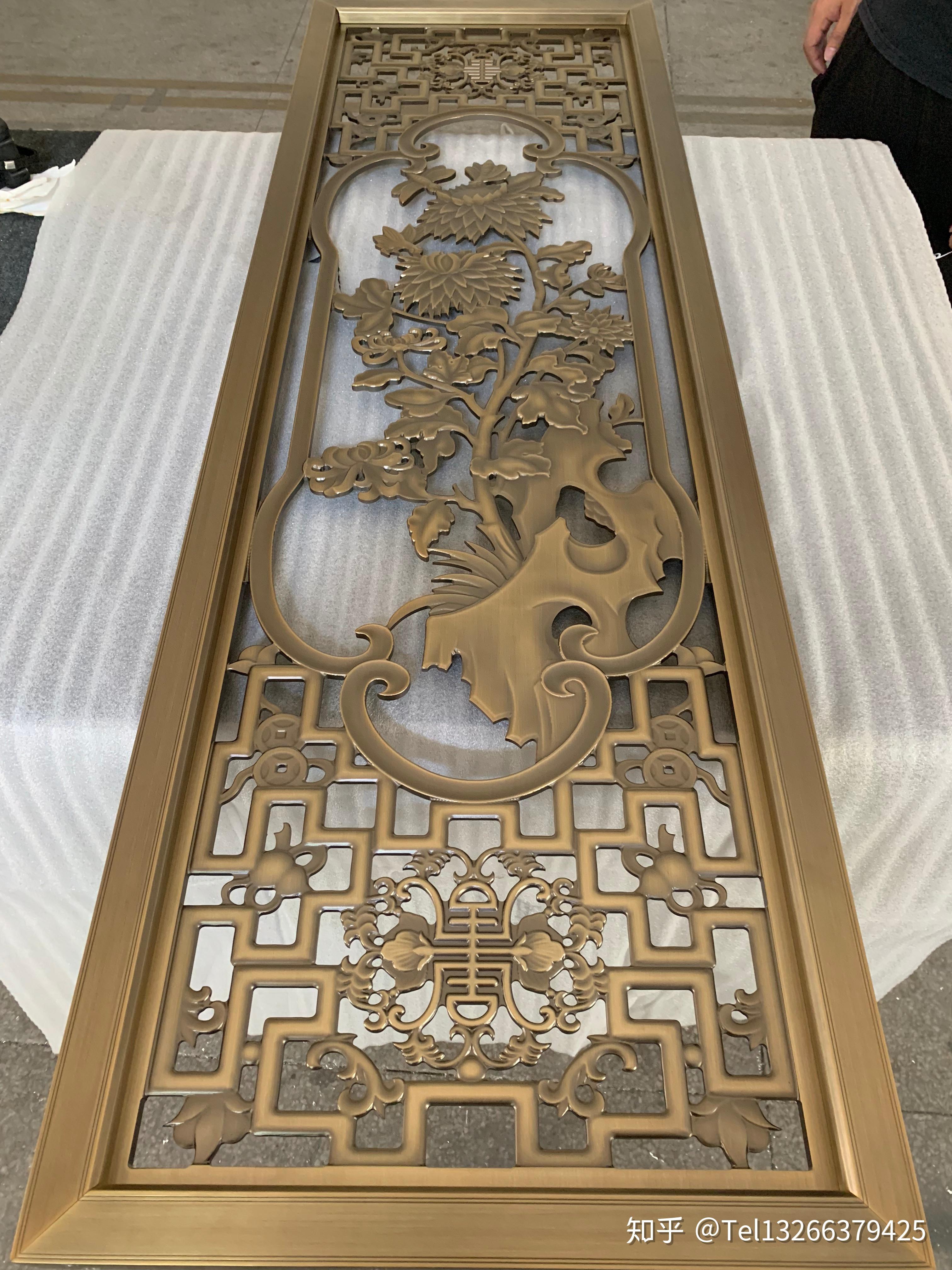 新中式纯铜隔断屏风室内铜屏风图案被它玩转了