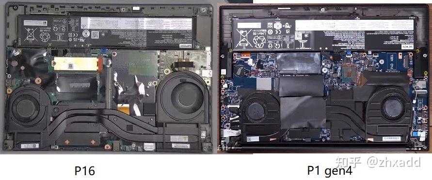 thinkpad p16与p1 gen4拆解对比图 - 知乎