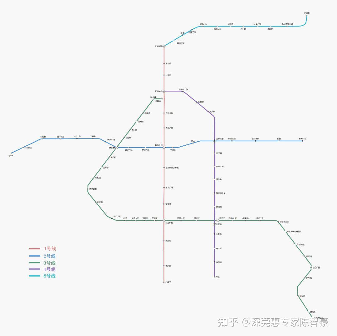 截至2021年12月,長春軌道交通在建線路共有7條(段),包括長春軌道交通2