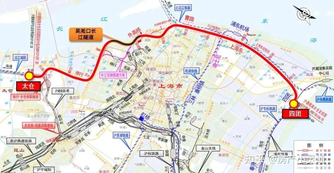 建设上海北部枢纽宝山站沪渝蓉沿江高铁丶沪通铁路二期丶轨道交通地铁