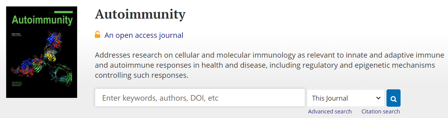 Autoimmune Journal 生信友好期刊第四弹《Autoimmunity》 - 知乎