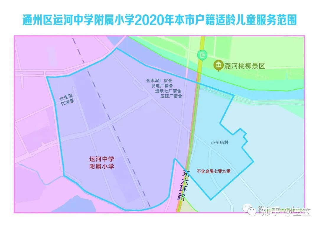 2020年通州城区小学分布及划片