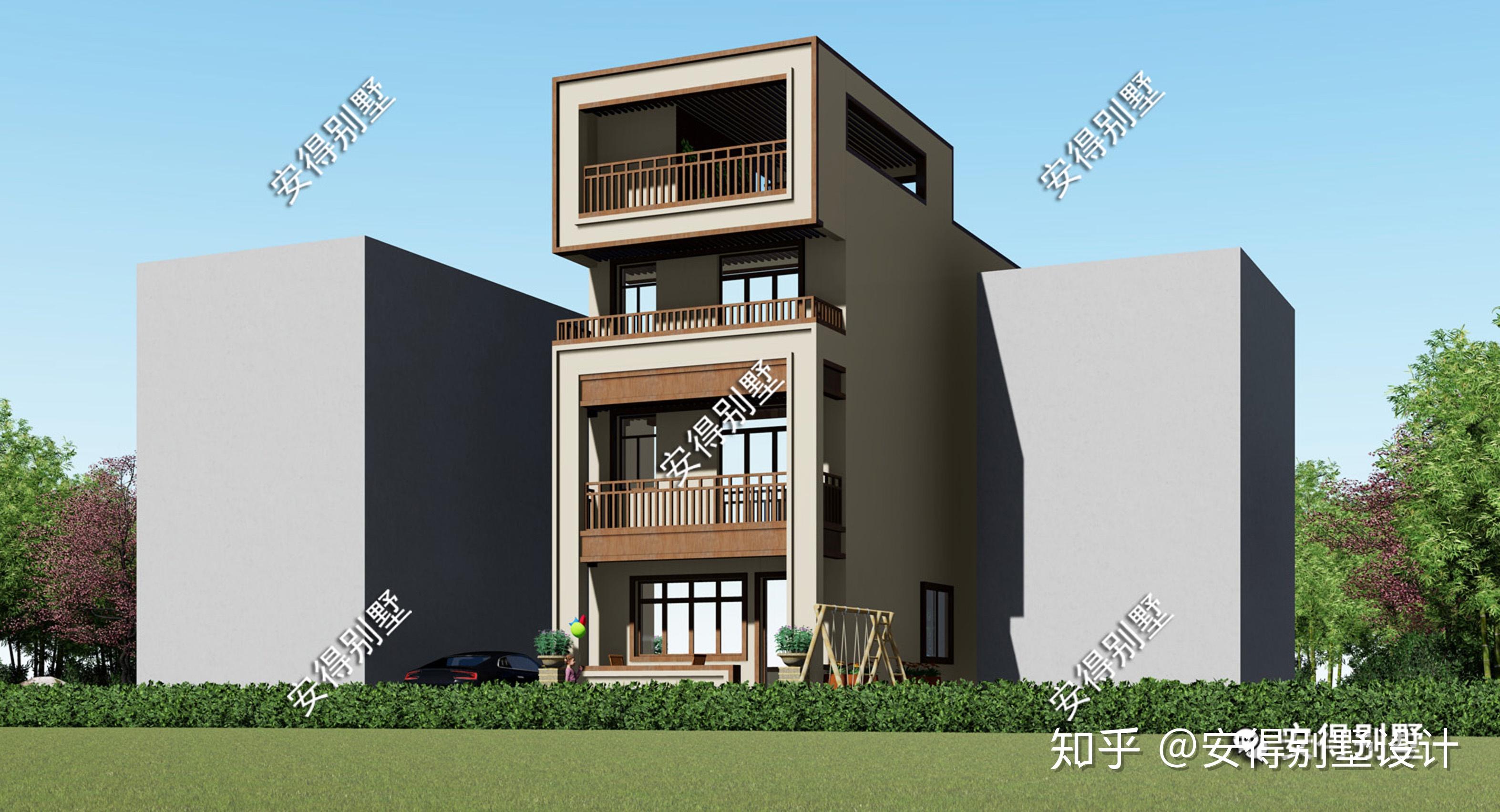 面宽6.7米的现代风格别墅设计,小面积别墅却也大气十足 - 知乎