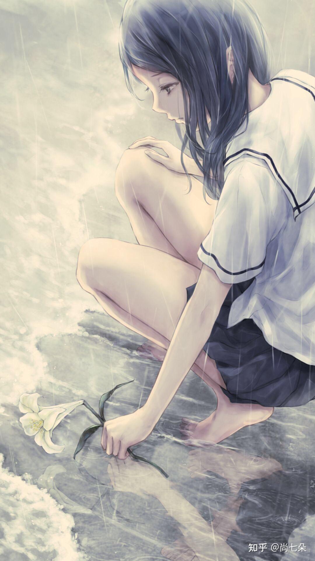 水手服女孩二次元漫画插画人物图片保存第四组