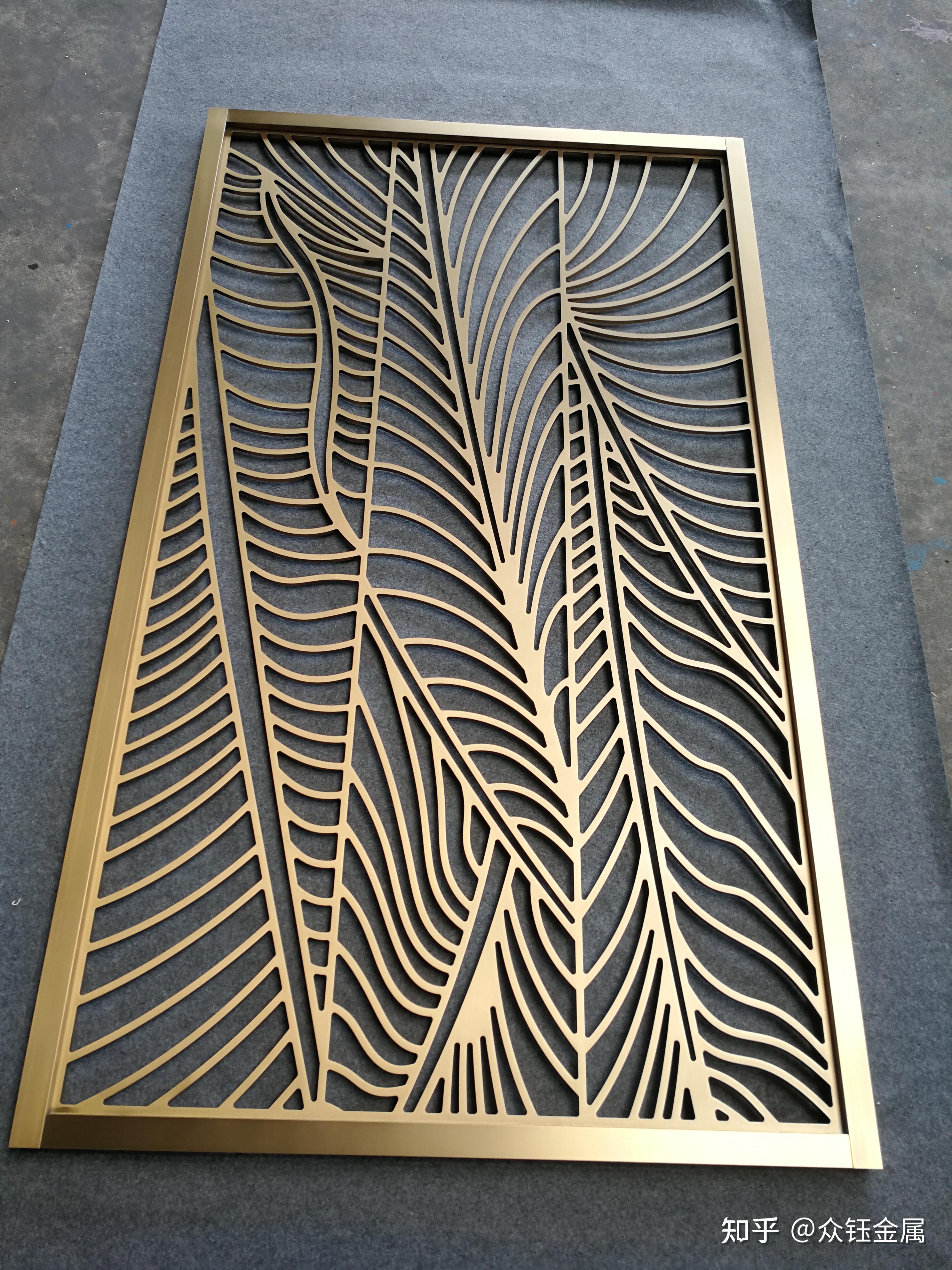 铝板雕刻钛金屏风艺术家装隔断