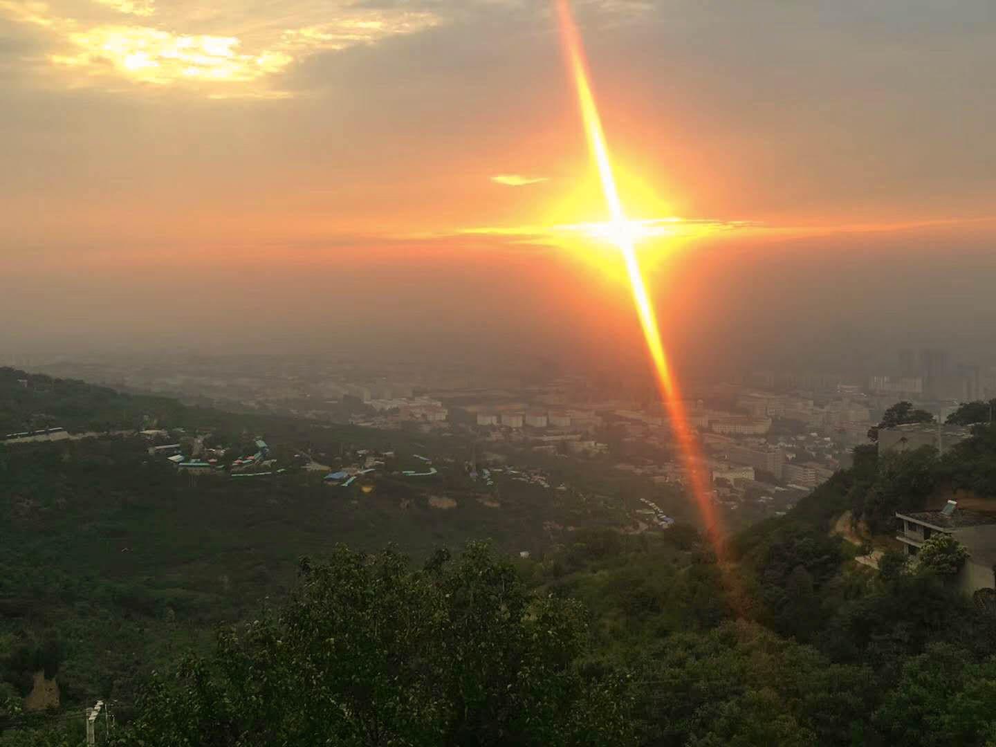 长安八景系列霞光里美丽的骊山传奇