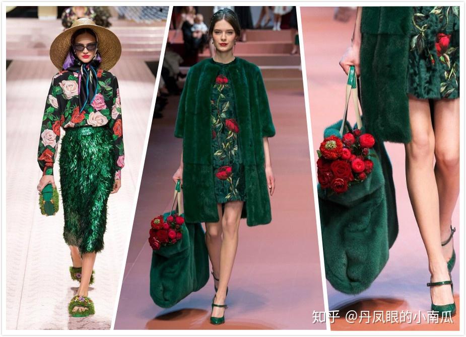 时装中最慎用的补色对比红色和绿色