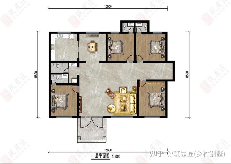 1511米農村2層歐式別墅設計9室3廳8衛打造鄉居精品生活