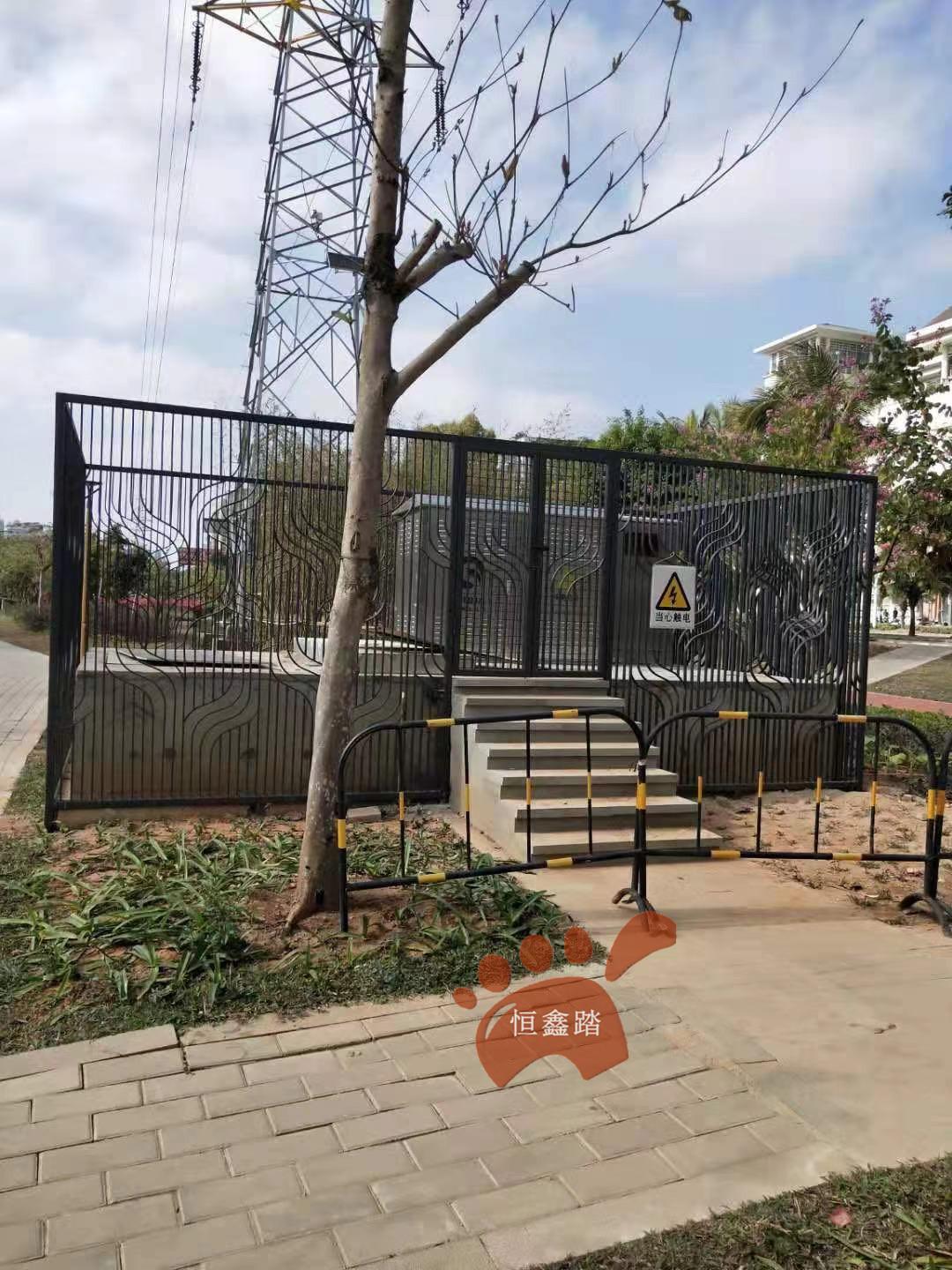 镀锌管烤漆屏风铁艺屏风公园广场艺术格栅