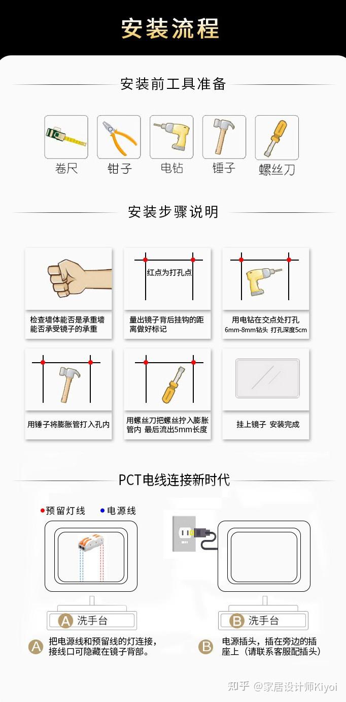 四,智能浴室镜安装