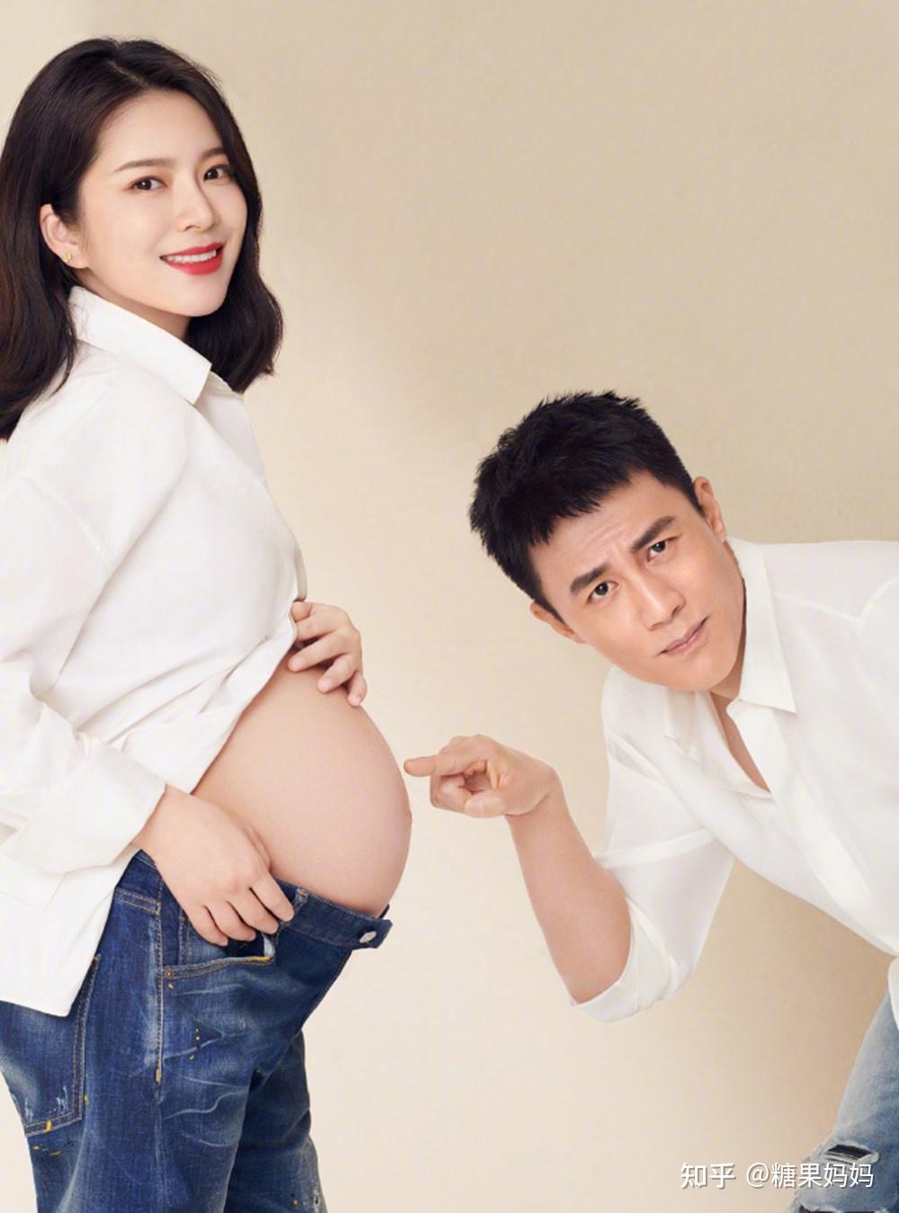 杜淳晒王灿保守孕妇照网友看肚型猜男女肚脐凸生男宝