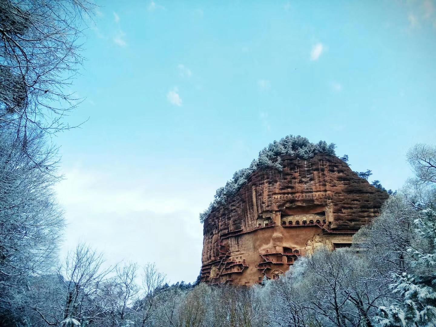 天水麦积山石窟：中国四大石窟之一、东方雕塑馆-北京时间