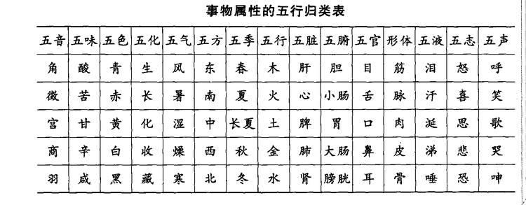 中医基础知识五脏与志液体华窍的关系