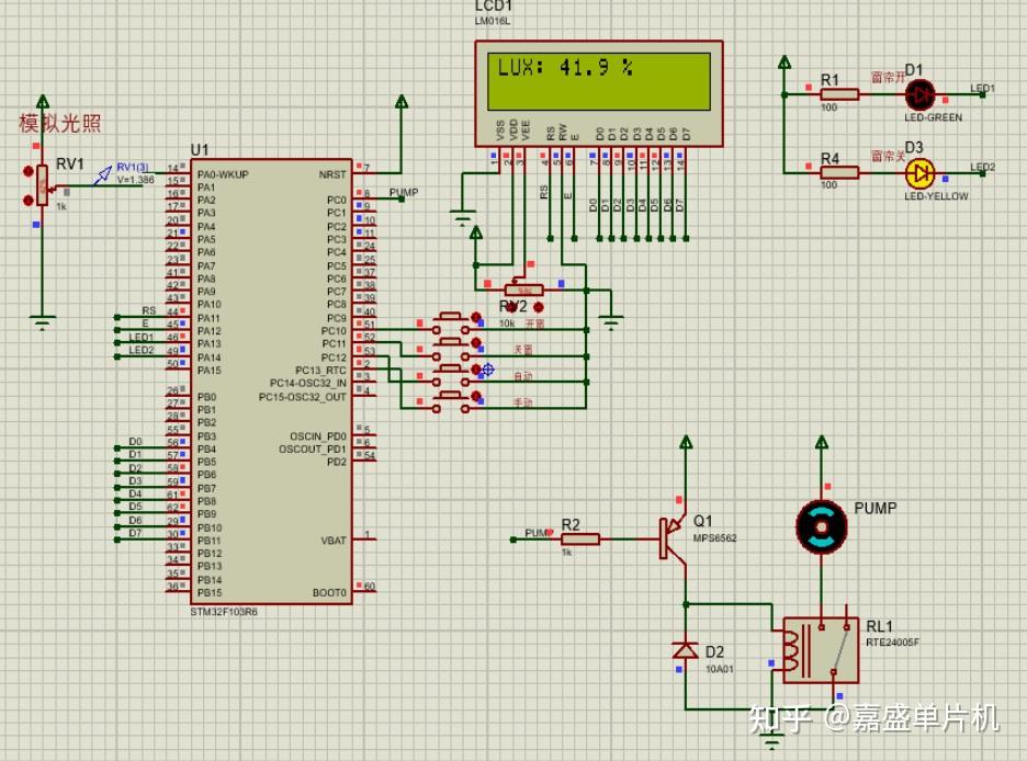 基于stm32的智能窗帘控制系统proteus仿真设计(程序 仿真 讲解)
