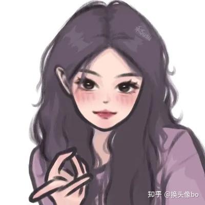 温柔女生头像手绘图片