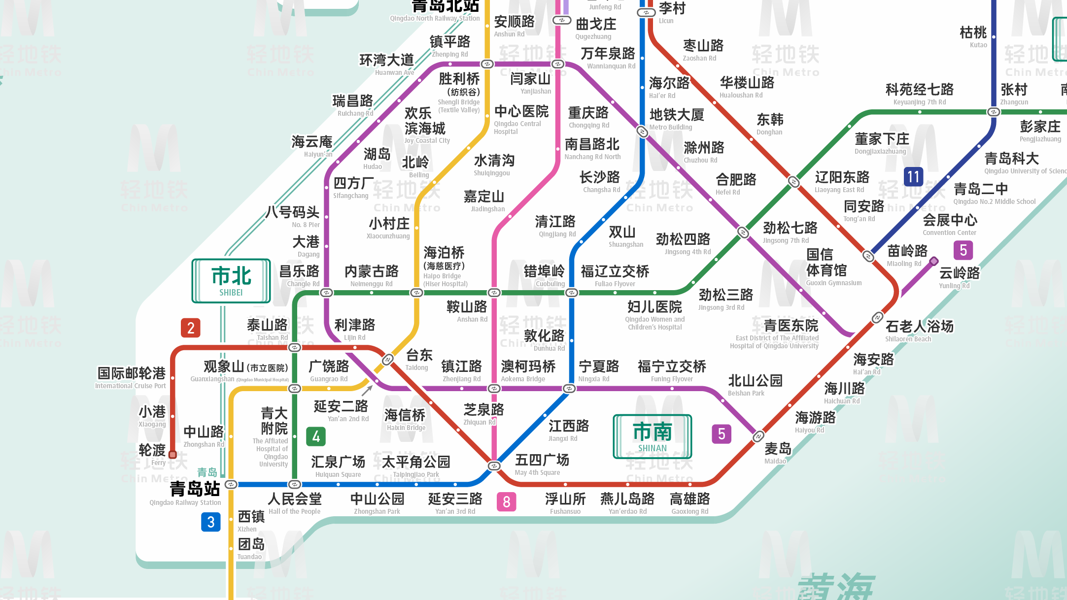 青岛轨道交通线路图(三期建设规划 / 运营版) - 知乎
