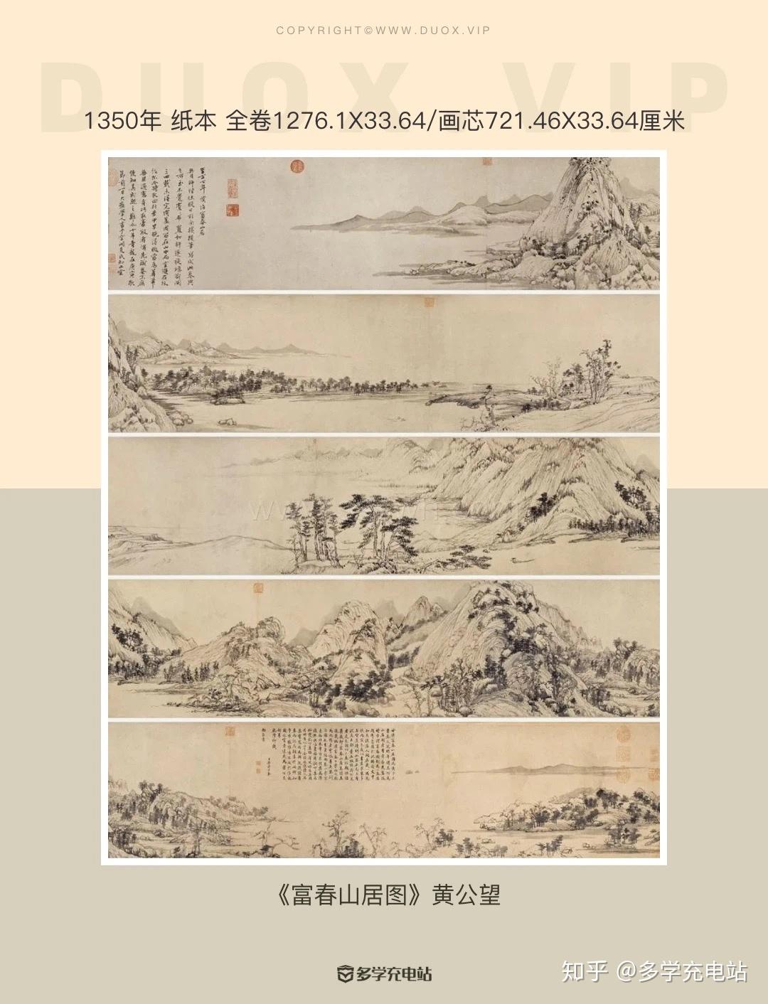 每日一幅画｜《富春山居图》黄公望 1350年(含全卷高清图) - 知乎