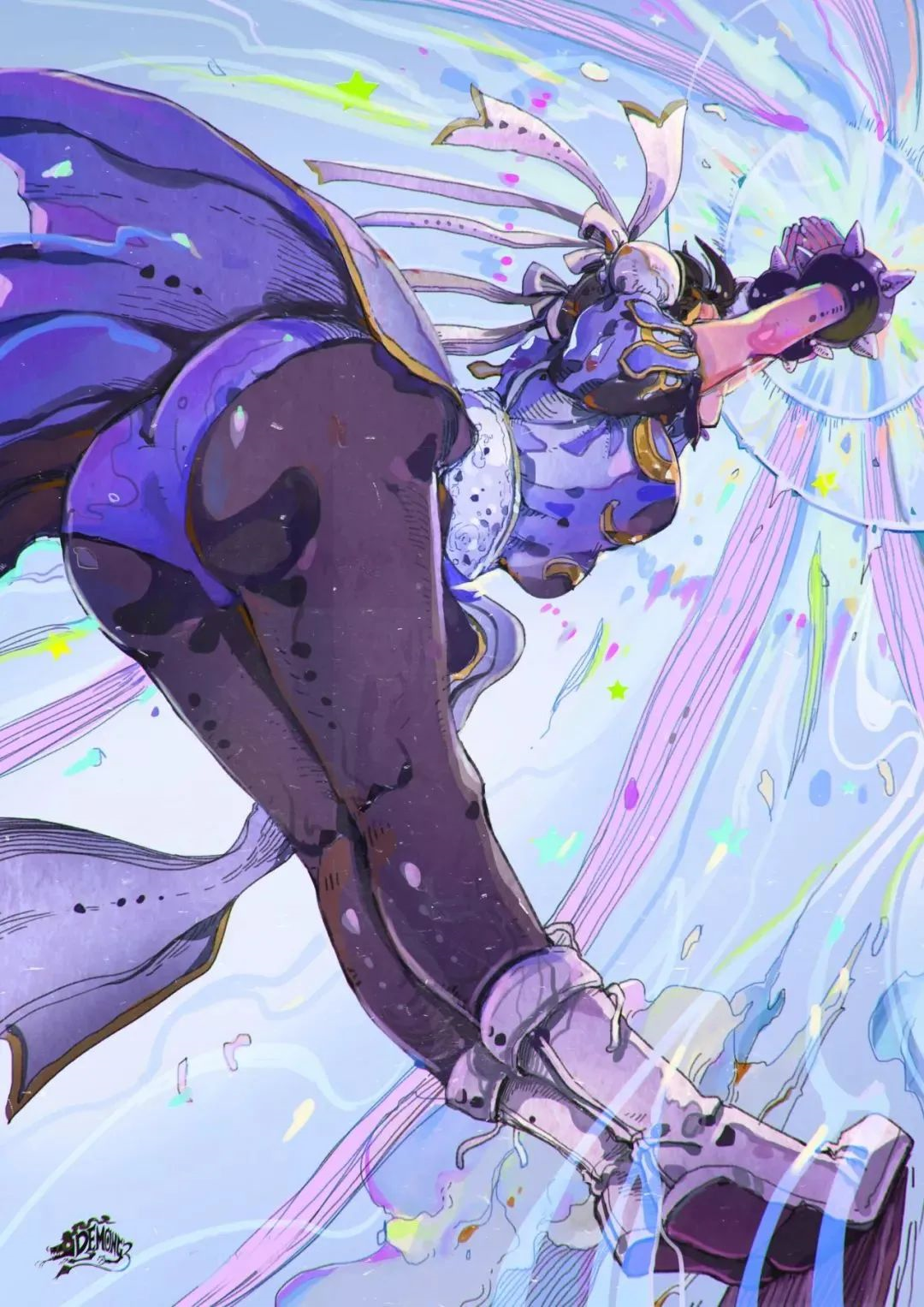 画风狂野韵味十足微课菌爱死了画师推荐