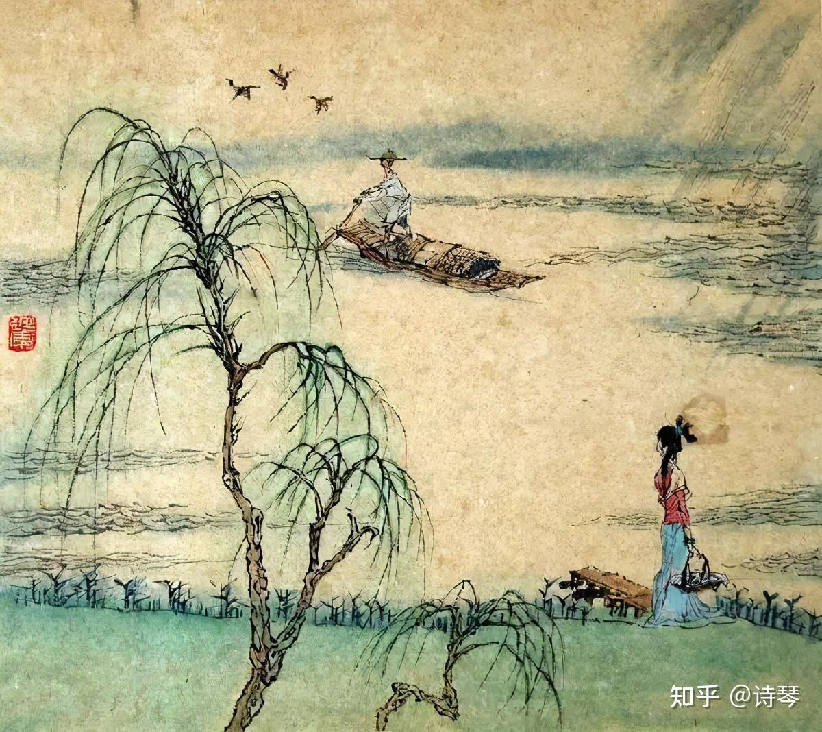 四,秋日偶成宋/朱淑真初合双鬟学画眉,未知心事属他谁.