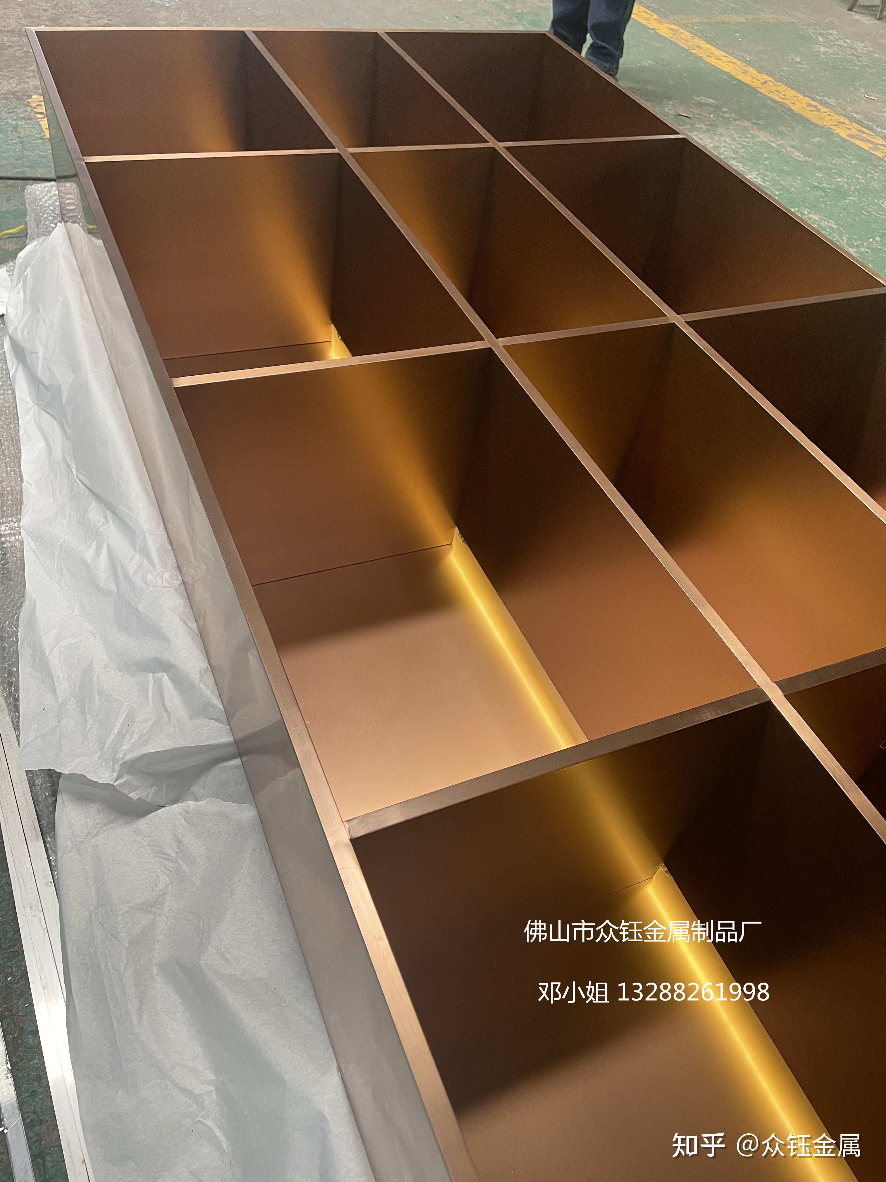 不锈钢装饰柜大堂金属展示柜