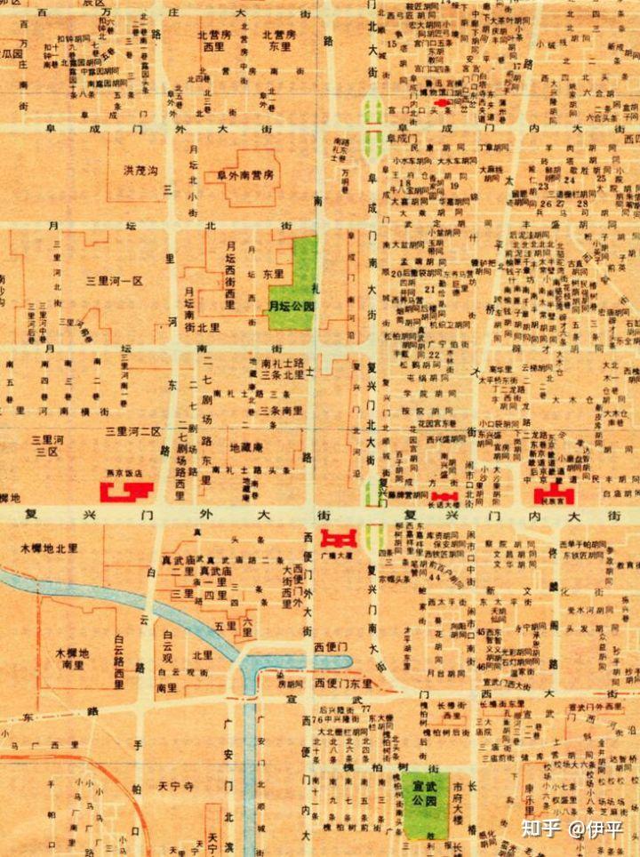 80年代北京地图 