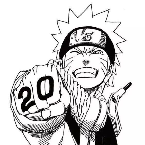 岸本画火影20周年图鸣人一个手势让人泪目真爱粉才看得懂