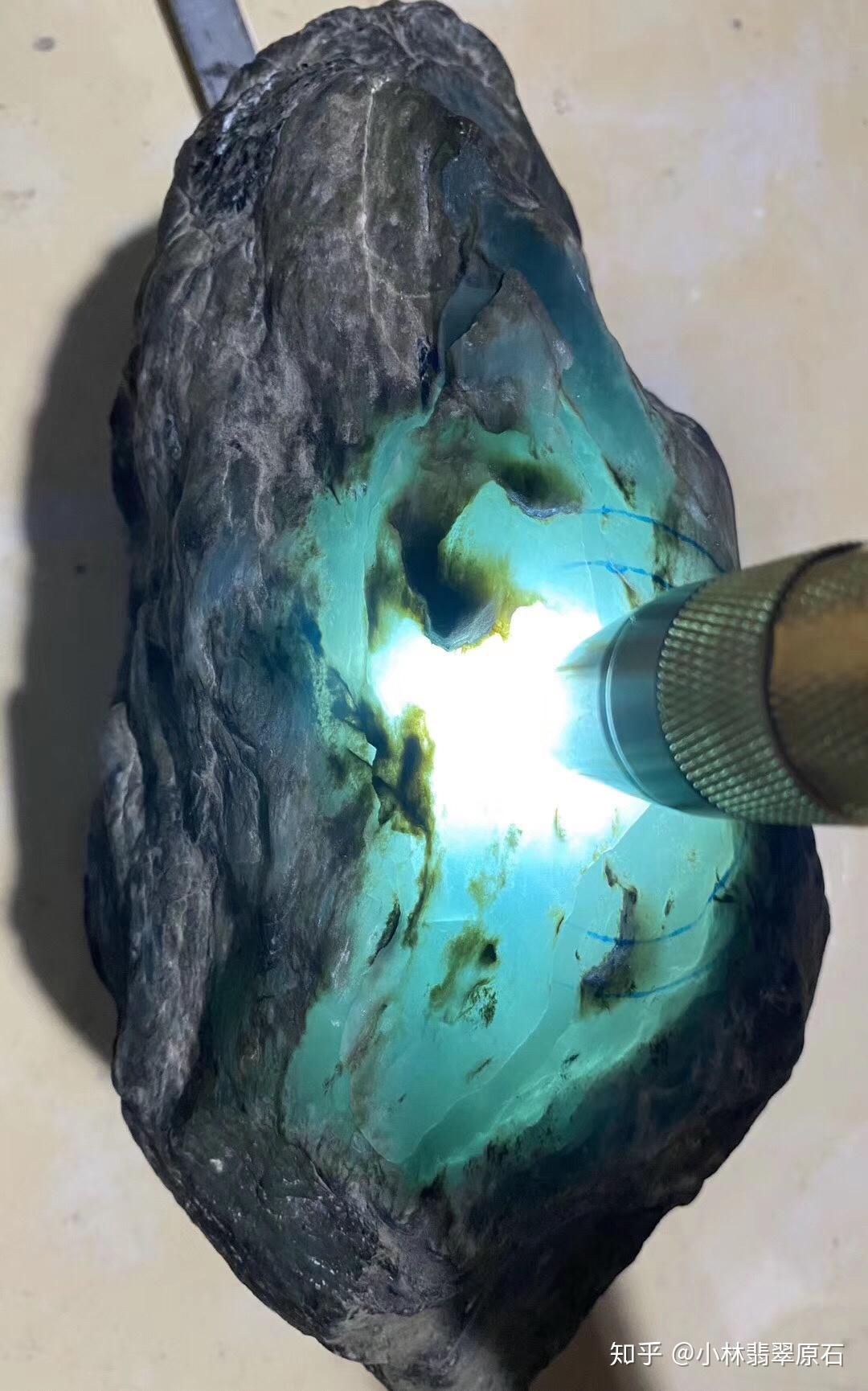 翡翠原石收藏级别高货莫西沙晴水57公斤尺寸241213料子到处脱沙品质棉