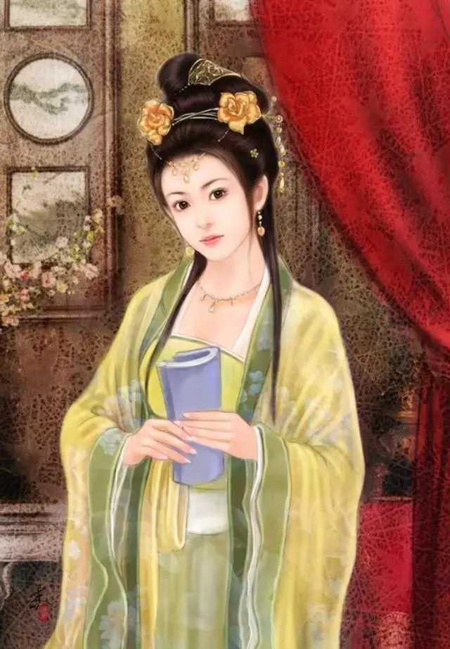 古風美圖:打扮華麗,遊名山大川的美女子.